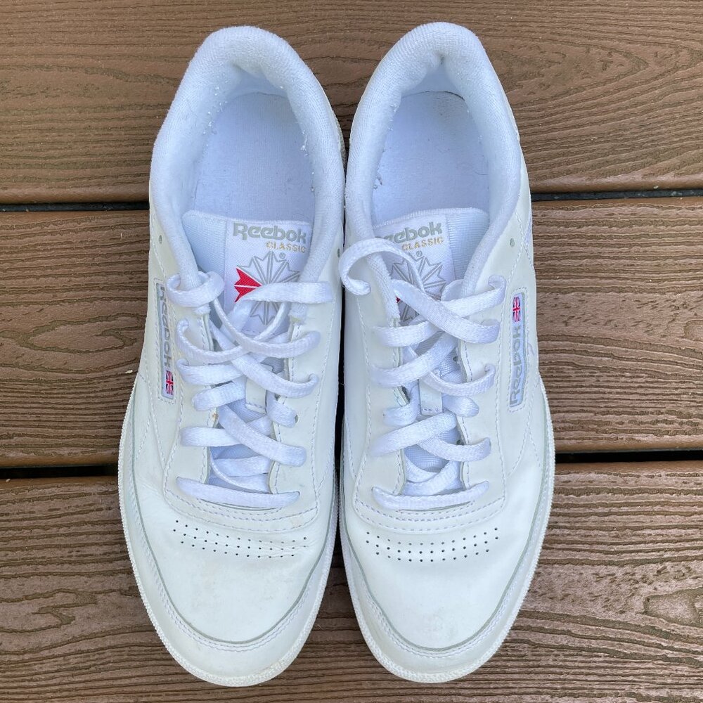 White Reebok Club C 85 sneakers- Men's 11
